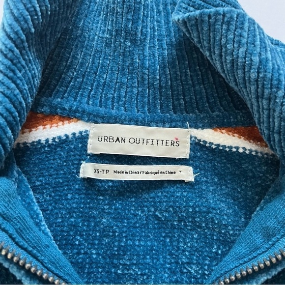Urban Outfitters Juno Velour Pullover 1/4 Zip Sweater Size XS - Picture 3 of 8